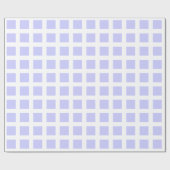 Papier Cadeau Carrés - Bleu en poudre sur blanc (Plat)