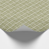 Papier Cadeau Carrés brisés - Khaki blanc (Coin)