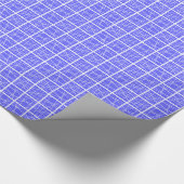 Papier Cadeau Carrés cassés - bleu électrique sur blanc (Coin)