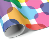 Papier Cadeau Carrés Colorés (Coin rond)