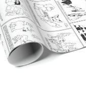 Papier Cadeau Carrés comiques de logique de Covey (Coin rond)