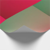 Papier Cadeau carrés de dégradé rouge et vert (Coin)