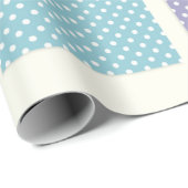 Papier Cadeau Carrés de Polka Dot, Pastel (Coin rond)