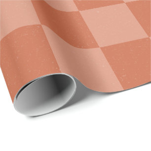 Papier Cadeau Carrés en terre cuite, vieux style imprimé