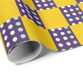 Papier Cadeau Carrés et points (Coin rond)