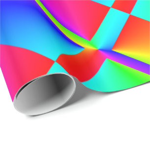 Papier Cadeau Carrés Et Rectangles Colorés Et Lumineux