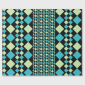 Papier Cadeau Carrés géométriques (Plat)