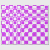 Papier Cadeau Carrés gras Mod Violet (Plat)
