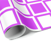 Papier Cadeau Carrés gras Mod Violet (Coin rond)
