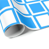 Papier Cadeau Carrés Lt Blue Bold Mod (Coin rond)