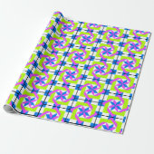 Papier Cadeau Carrés Neon Quilt (Déroulé)