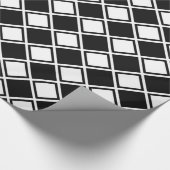 Papier Cadeau Carrés noirs et blancs (Coin)