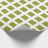 Papier Cadeau Carrés - Olive on White (Coin)