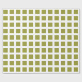Papier Cadeau Carrés - Olive on White (Plat)