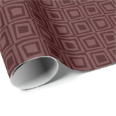 Papier Cadeau Carrés rétro - Tons de chocolat (Coin rond)