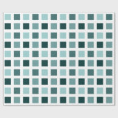 Papier Cadeau Carrés - Tons verts (Plat)