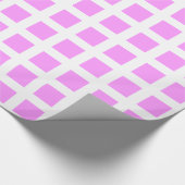 Papier Cadeau Carrés - Violet clair sur blanc (Coin)