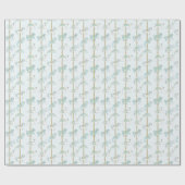 Papier Cadeau Carrousel bleu turquoise Animaux Cadeau (Plat)