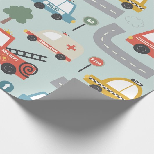 Papier Cadeau Cars Pattern kids  (Coin)