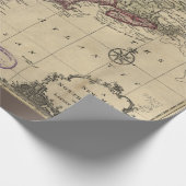 Papier Cadeau Carte antique de l'Amérique du Nord, restaurée, 17 (Coin)