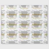 Papier Cadeau Carte Arkansas Silhouette (Plat)