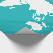 Papier Cadeau carte bleu turquoise (Coin)