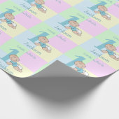 Papier Cadeau Carte d'anniversaire de naissance du bébé en caric (Coin)