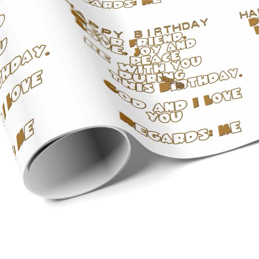 Papier Cadeau Carte d'anniversaire pour un ami chrétien (Coin rond)