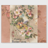 Papier Cadeau Carte d'anniversaire vintage (Plat)