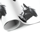 Papier Cadeau Carte d'artisanat de dessin de cheval (Coin rond)