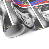 Papier Cadeau Carte de baseball John F. Kennedy (Coin rond)
