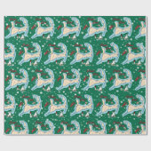 Papier Cadeau Carte de Cape Cod Homard Voilier coque Noël (Plat)