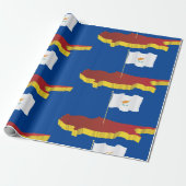 Papier Cadeau Carte de Chypre (Déroulé)