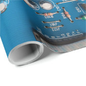 Papier Cadeau Carte de circuit électronique (Coin rond)