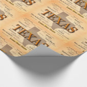 Papier Cadeau Carte de cru du Texas (Coin)