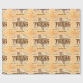 Papier Cadeau Carte de cru du Texas (Plat)