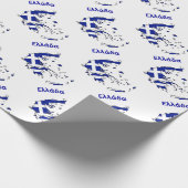 PAPIER CADEAU CARTE DE DRAPEAU DE LA GRÈCE (Coin)