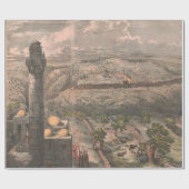 Papier Cadeau Carte de Jérusalem (Plat)