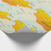 Papier Cadeau Carte de la Mongolie