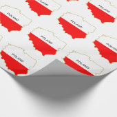 PAPIER CADEAU CARTE DE LA POLOGNE (Coin)
