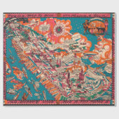 Papier Cadeau Carte de la ville de New York (1925)  (Plat)