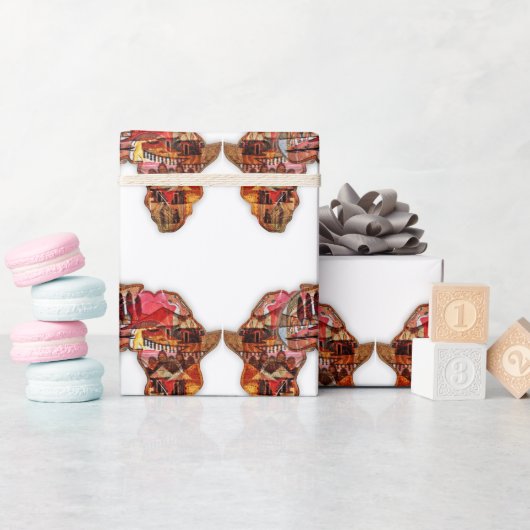 Papier Cadeau Carte de l'Afrique : Célébrer la saison avec la cu (Baby Shower)