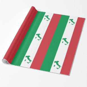 Papier Cadeau Carte de l'Italie - drapeau italien
