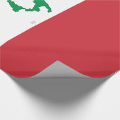 Papier Cadeau Carte de l'Italie - drapeau italien (Coin)