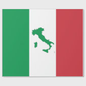 Papier Cadeau Carte de l'Italie - drapeau italien (Plat)