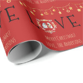 Papier Cadeau Carte de Noël afro-américaine (Coin rond)