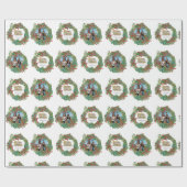 Papier Cadeau Carte de Noël Joyeux Joyeux Joyeux (Plat)