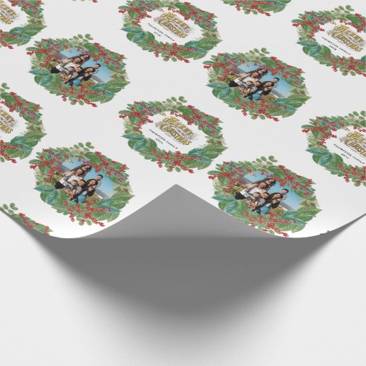 Papier Cadeau Carte de Noël Joyeux Joyeux Joyeux (Coin)