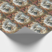 Papier Cadeau Carte de Noël rustique victorienne (Coin)