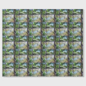 Papier Cadeau Carte de pêche (Plat)